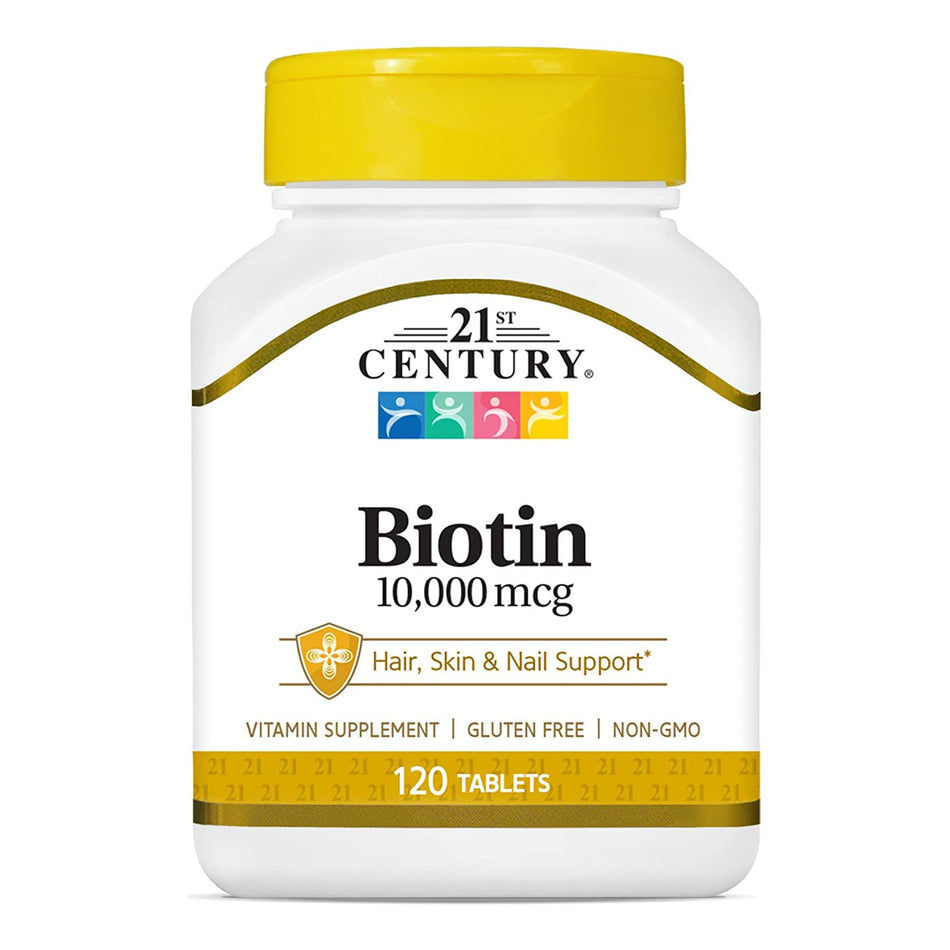 21st Century� Vitamin B-7 Biotin Supplement-"Biotin Supplement 21st Century� Vitamin B7 10,000 mcg Strength Tablet 120 per Bottle"