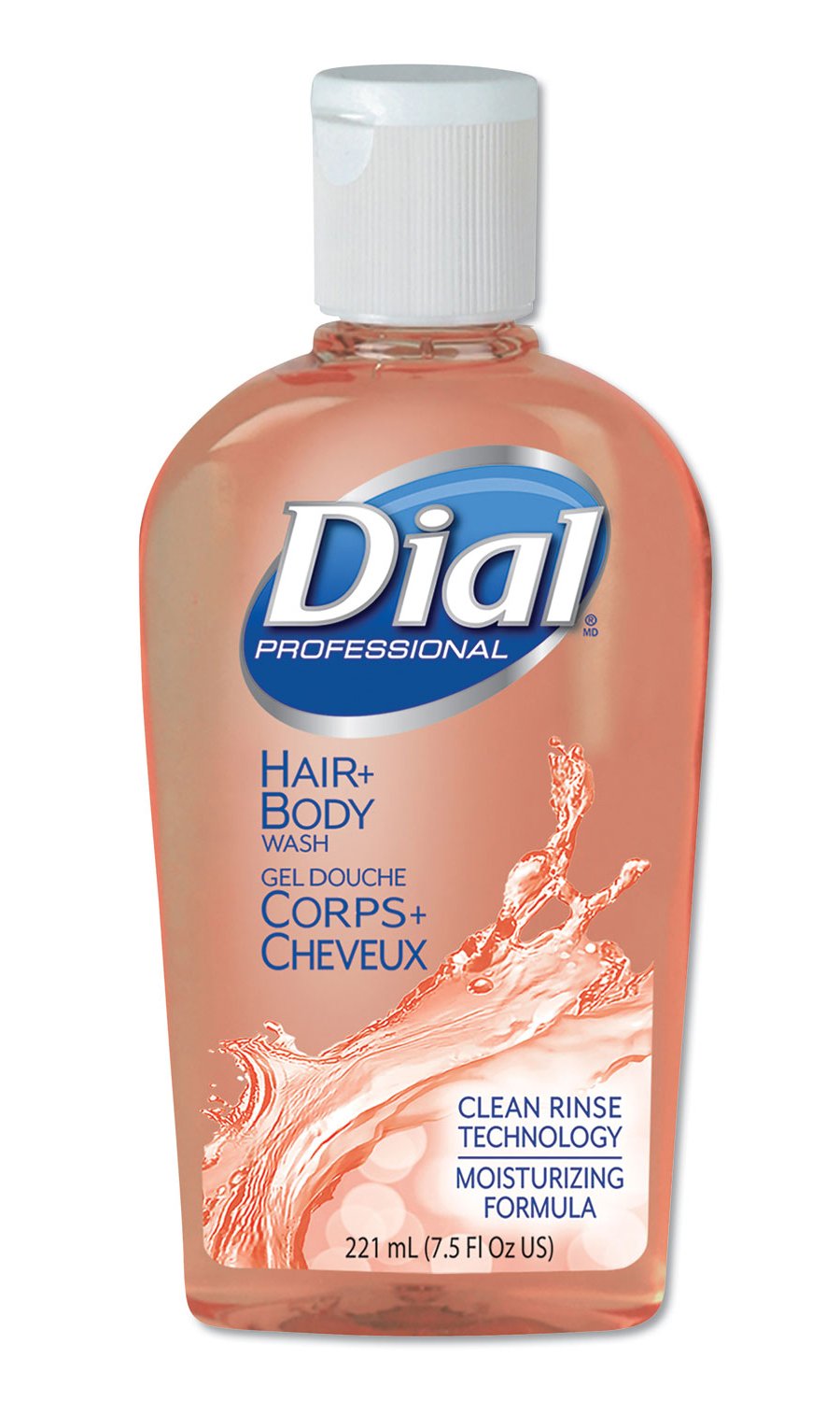 Dial� Professional Hair and Body Wash, 7.5 oz.-Shampoo and Body Wash Dial� Professional 7.5 oz. Flip Top Bottle Peach Scent