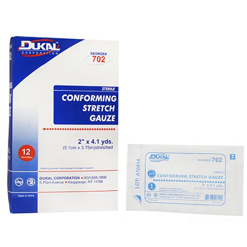 Dukal� Sterile Conforming Bandage, 2 Inch x 4-1/10 Yard, 1-Ply-Conforming Bandage Dukal� 2 Inch X 4-1/10 Yard 1-Ply Sterile 1 per Pack