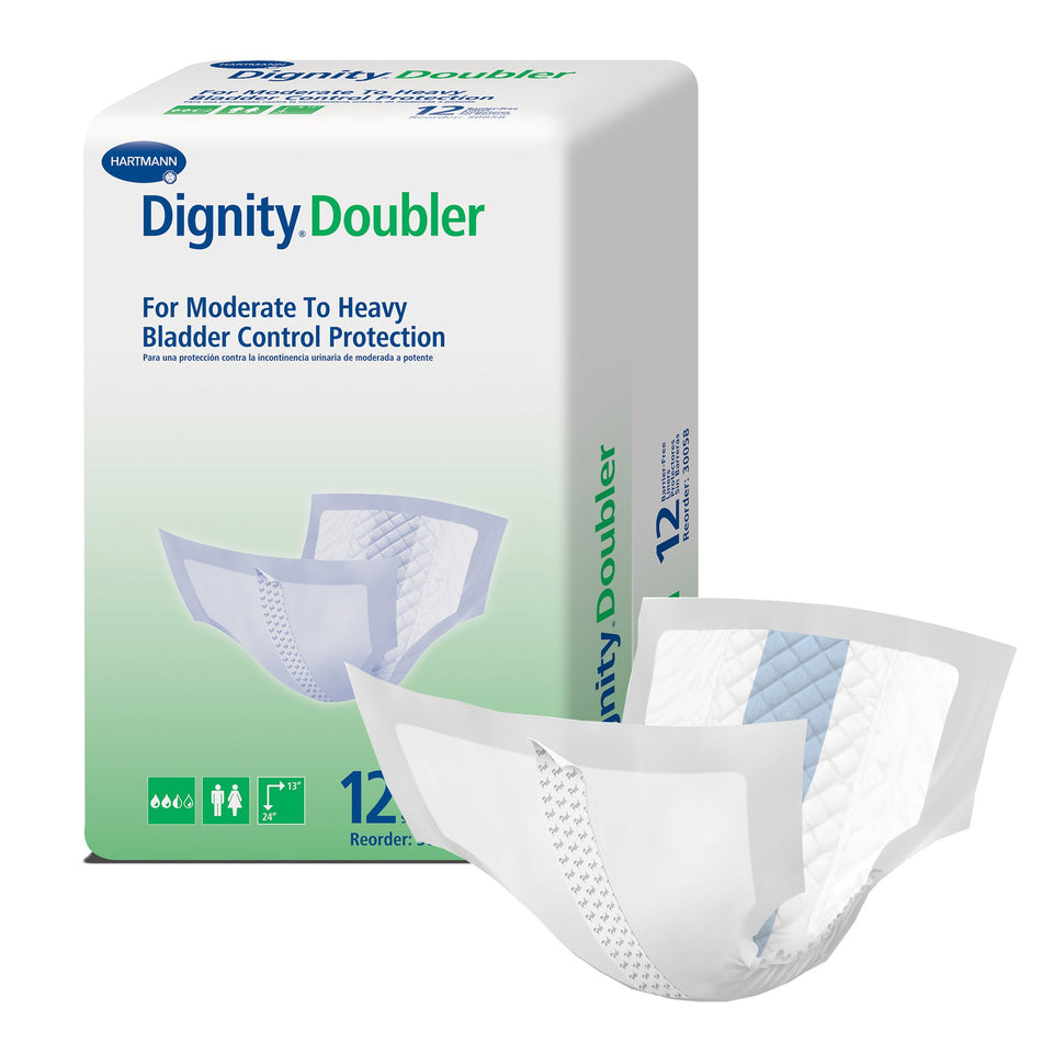 Dignity� Double For Moderate to Heavy Bladder Control Pad, 24-Inch Length-Bladder Control Pad Dignity� Doubler 13 X 24 Inch Moderate Absorbency Polymer Core One Size Fits Most