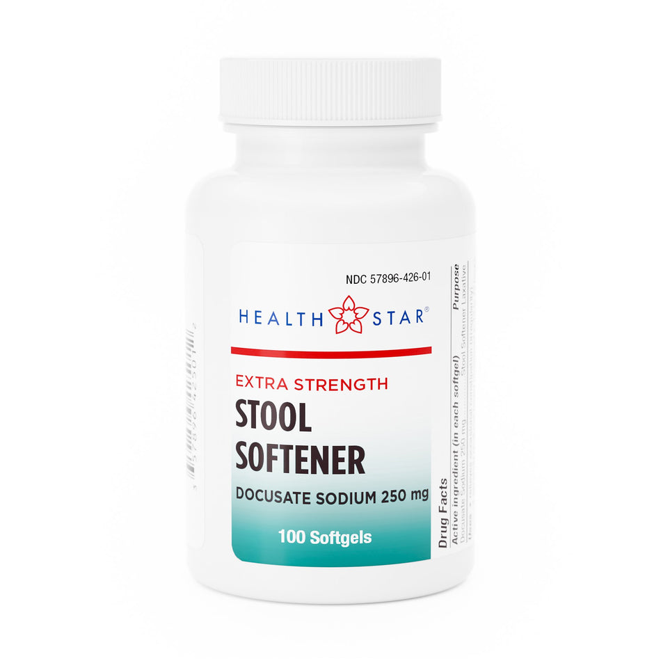 Geri-Care� Docusate Sodium Stool Softener-Stool Softener Geri-Care HealthStar Softgel 100 per Bottle 250 mg Strength Docusate Sodium