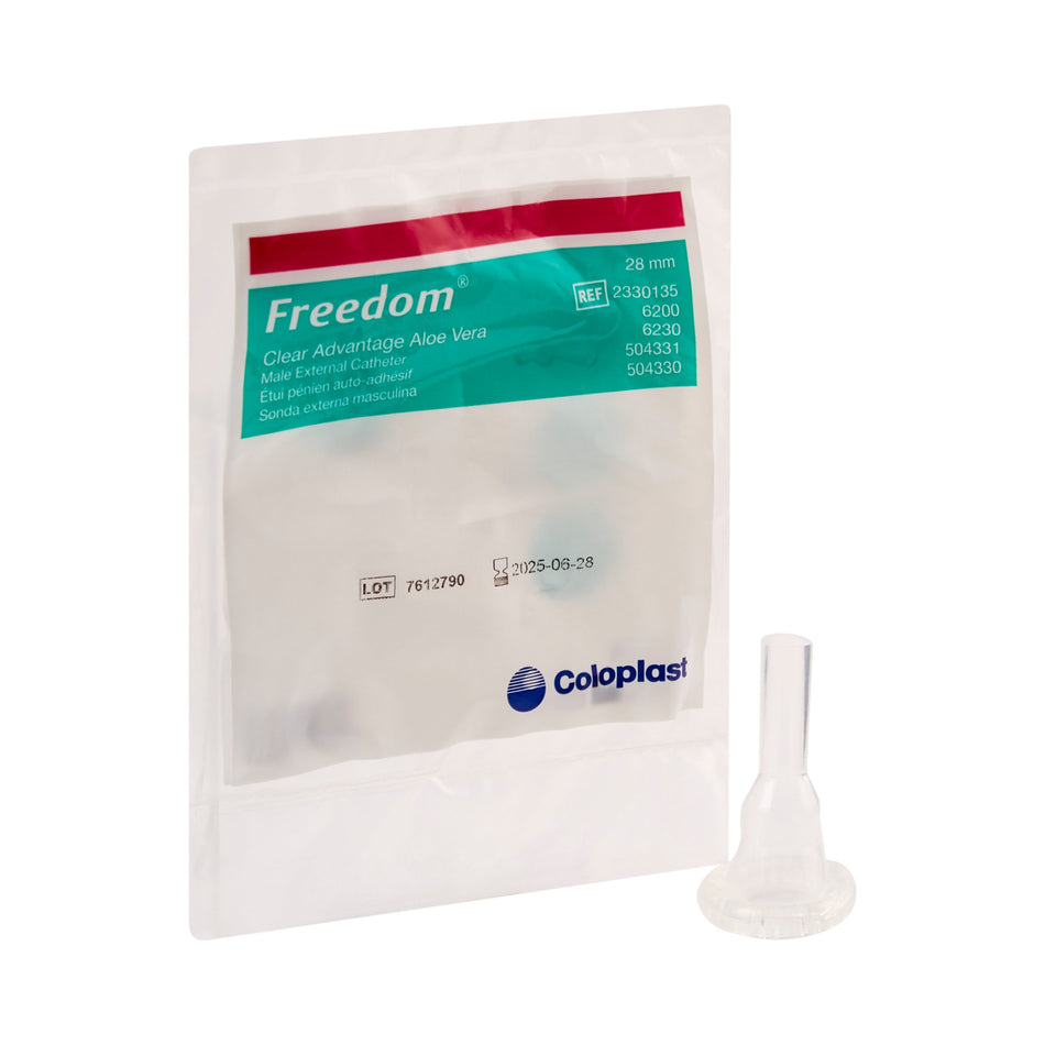 Coloplast Clear Advantage� Male External Catheter, Medium-Male External Catheter Clear Advantage� Self-Adhesive Strip Silicone Medium