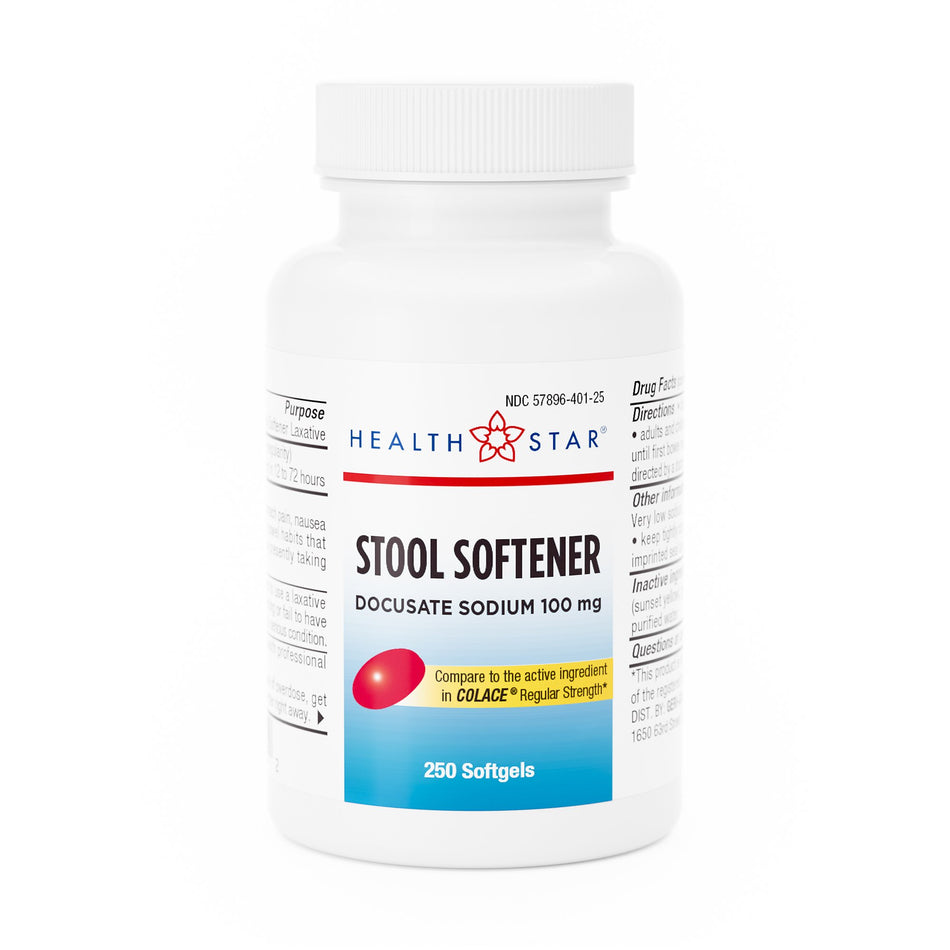 Geri-Care� Docusate Sodium Stool Softener-Stool Softener McKesson Brand Softgel 250 per Bottle 100 mg Strength Docusate Sodium