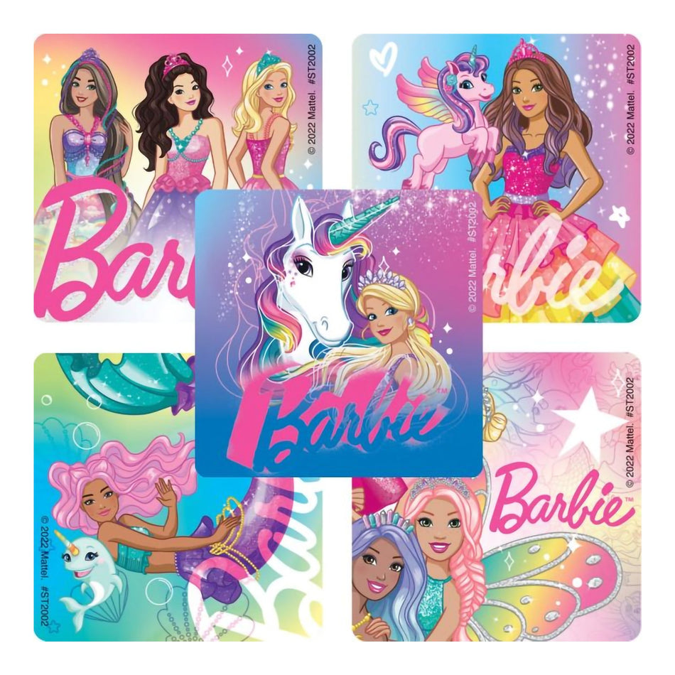 SmileMakers® 100 per Roll Barbie Fantasy Sticker 2-1/2 Inch