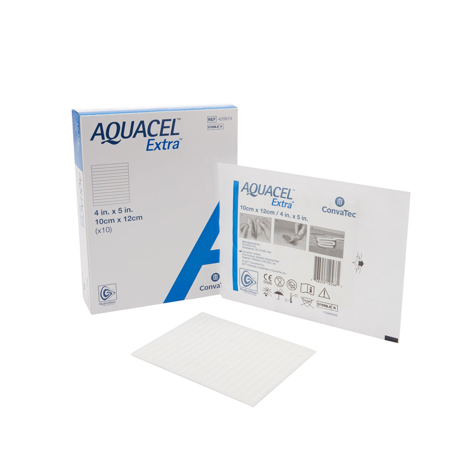 Aquacel® Extra™ Gelling Fiber Wound Dressing, 4 x 5 Inch