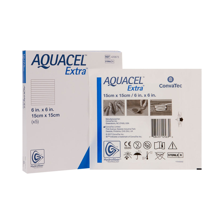 Aquacel® Extra™ Gelling Fiber Wound Dressing, 6 x 6 Inch