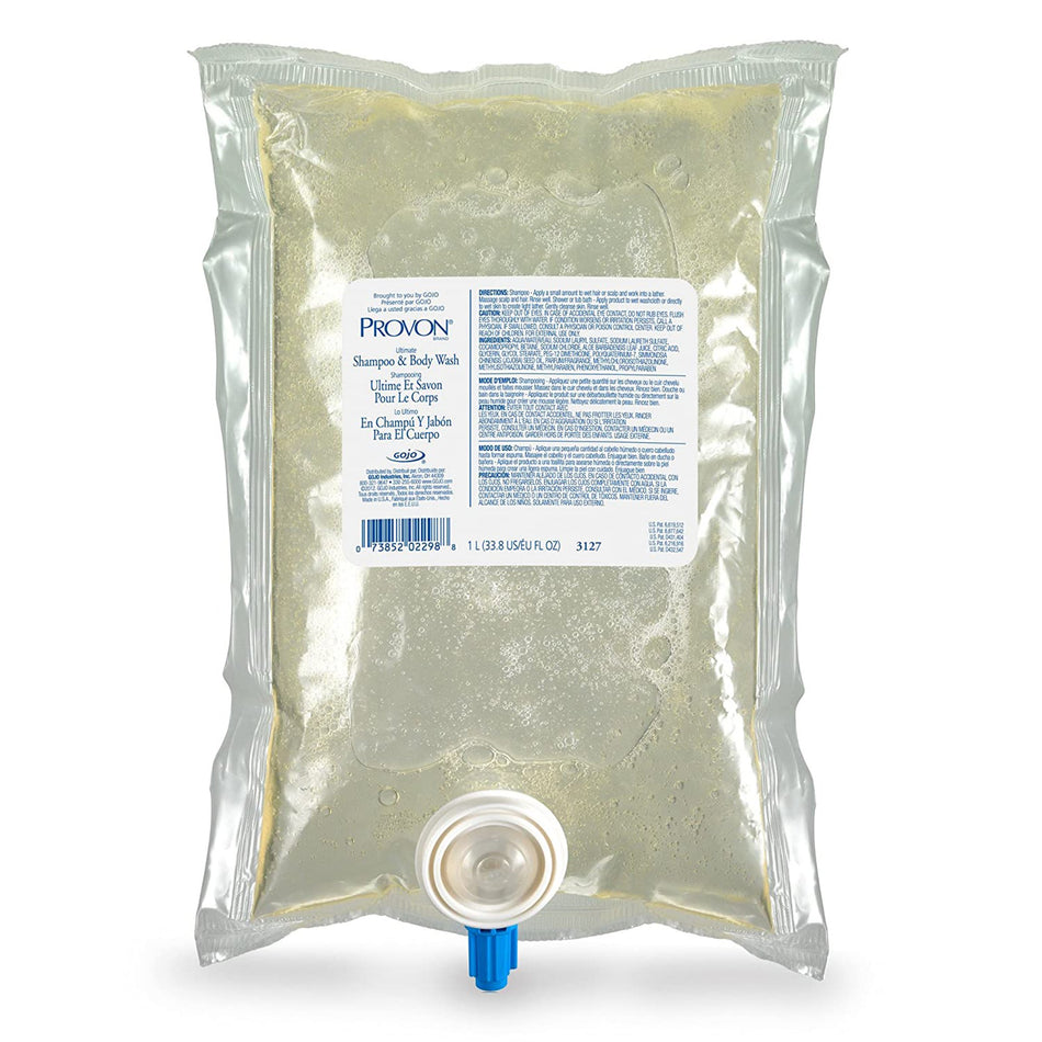 Shampoo and Body Wash PROVON® 1,000 mL Dispenser Refill Bag Light Herbal Scent