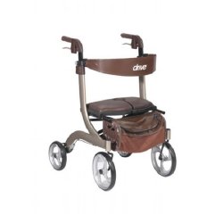 4 Wheel Rollator drive™ Nitro DLX Champagne Adjustable Height / Lightweight / Folding Aluminum Frame