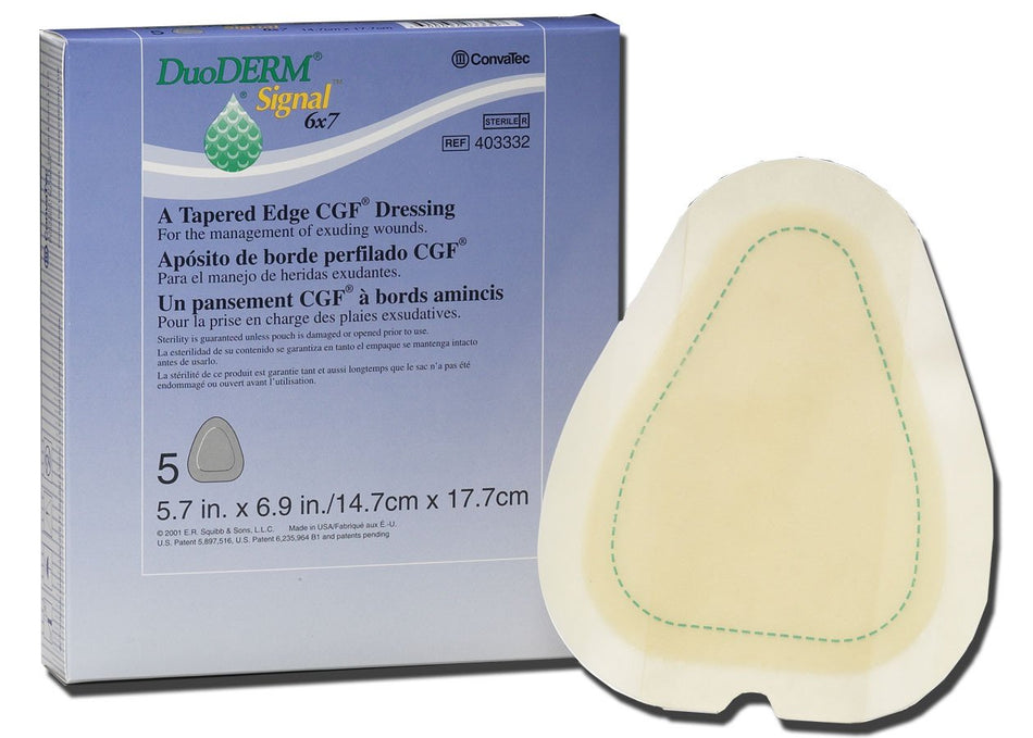 DuoDerm® Signal® Hydrocolloid Dressing, 6 x 7 Inch Triangle