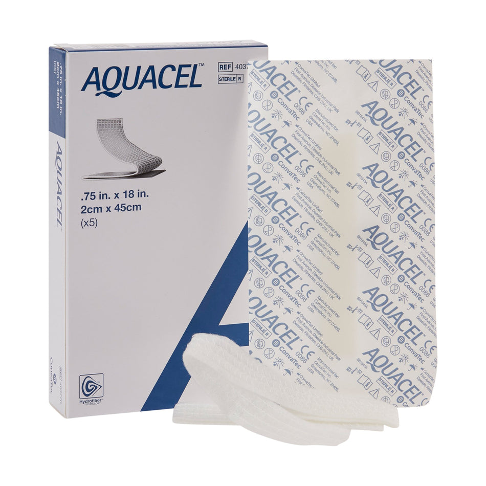 Aquacel® Ribbon Hydrofiber Gelling Fiber Wound Dressing, ¾ x 18 Inch