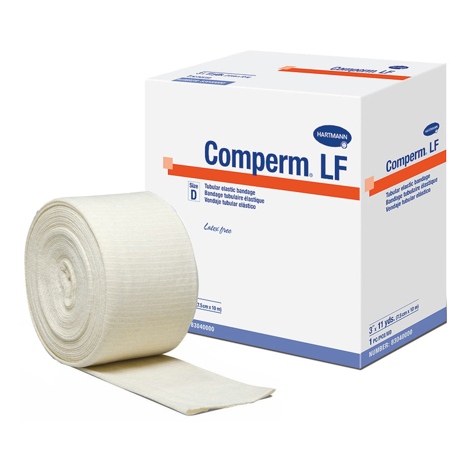 Comperm® LF Pull On Elastic Tubular Support Bandage, 3 Inch x 11 Yard