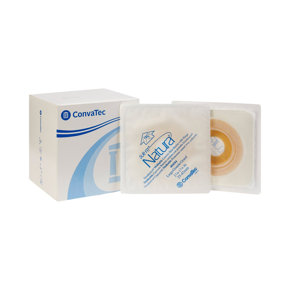 Sur-Fit Natura® Durahesive White Ostomy Barrier, 4½ x 4½ Inch, 2¼-Inch Flange, 1¼ – 1¾ Inch Stoma Opening