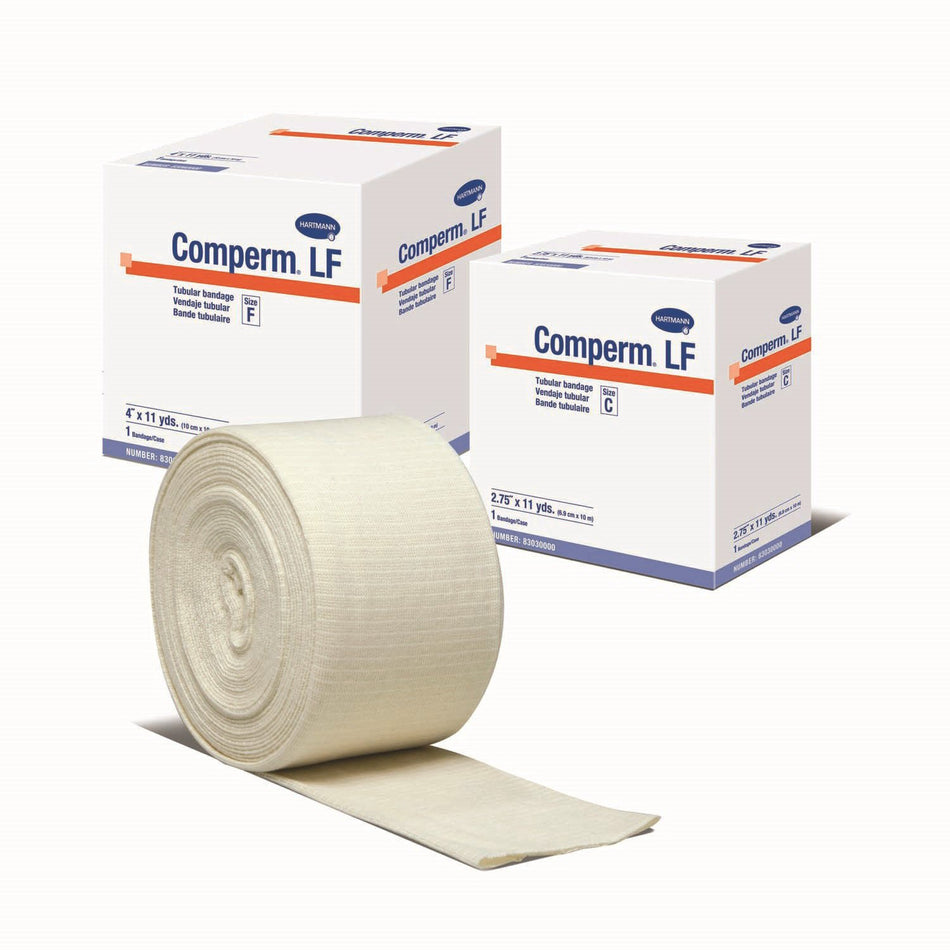 Elastic Tubular Support Bandage Comperm® LF 7 Inch X 11 Yard Pull On Natural NonSterile Size J Standard Compression